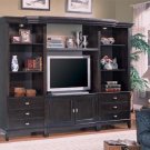 TV Stand Contemporary Cappuccino Finish Entertainment Center