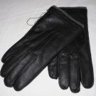 Amicale Black Leather Cashmere Lined Gloves Mens Small New $120 Nordstrom