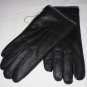 Amicale Black Leather Cashmere Lined Gloves Mens Small New $120 Nordstrom