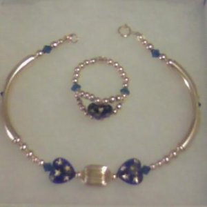 Gold Beaded Emperial Frost Bangle & Ring Set