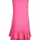 Strapless tiered terry dress