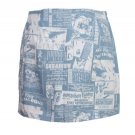 Printed woven mini skirt