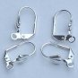 50 Silver Plated Brass Leverback Earwire, Shell Design