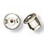 100 Silver Plated Barrel Ear nuts.Earring Findings