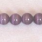 2 Strands Purple Fiber Optic Cat's Eye Beads, 4mm Round