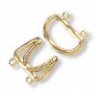 10 Gold Plated clasps,2-strand Hook Style. Large