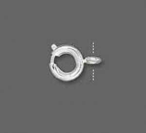 20 Silver Plated Deluxe Springring clasps, 7mm
