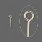 Thin 100 x 3/4 inch Gold Plated Eye Pins.