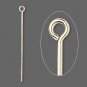 100 x 1.5 inch Gold Plated Eye Pins