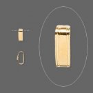 100 Gold Plated Pendant Bails, Small, 6mm long