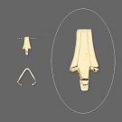 100 Prong bails, Gold-plated, 6.5x3mm
