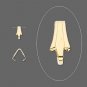 100 Prong bails, Gold-plated, 6.5x3mm