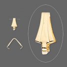 100 Prong bails, Gold plated, 8x3.5mm