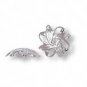100 Silver Plated Bead Caps, Leaf, Fit 10-12mm beads.