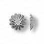 100 Silver Plated Bead Caps, Ribbed, Fit 7-9mm Beads
