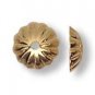 100 Gold Plated Bead Caps, Ribbed, Fit 8-10mm Beads
