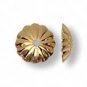 100 Gold Plated Bead Caps, Ribbed, Fit 9-11mm Beads