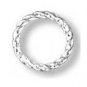 100 Silver Plated Fancy Open Jump Rings, Round, 10mm, 16g
