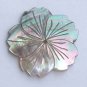 2 Black-lip shell focal beads, flower,45mm. Center drilled