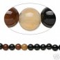 1 Strand Black agate Beads (dyed), 5mm Round, 15in