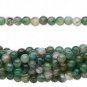 1 Strand Moss Agate Beads (natural), 4mm Round, 16 in