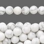 1 Strand White Howlite  Beads (natural), 8mm Round, 16 in