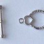 10 Nickel Plated Over Brass Toggle Clasps.  Dk18n