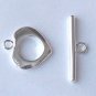 10 Silver Plated Over Brass Toggle Clasps.  Dkm04s