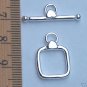 10 Silver Plated Over Brass Toggle Clasps.  Dk42s