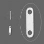 100 Silver Plated Spacer Bars, 2-hole, 6mm