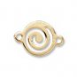 100 Gold Plated Round Swirl Links, 11x7mm