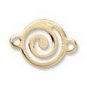 50 Gold Plated Round Swirl Links, 14x10mm