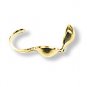 100 Gold Plated Bottom Clamp-on Calottes, 6x3mm