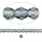 16in Czech Fire-Polished Glass Beads,4mm faceted, Montana blue