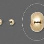 100 Gold Plated over Brass Crimp Covers. 3mm