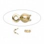 100 Gold Plated Double Loop Bottom Calottes 5x2.6mm