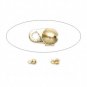 100 Gold Plated Double Loop Side Calottes 4x2.5mm