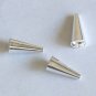 20 Silver Plated Seamless Cones, 1/2-inch in Length