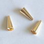 20 Gold Plated Seamless Cones, 1/2-inch in Length