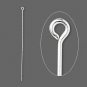 100 x 3 inch Silver Plated Eye Pins