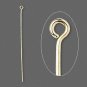 100 x 3.5 inch Gold Plated Eye Pins