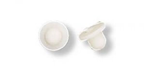 100 Hypo-allergenic White Rubber Ear nuts