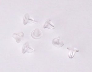 Clear Rubber Earwire Safety Ear nuts, Approximate 1440 pcs
