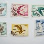 Vintage Turkish Postage Stamps 6 different bird images collectible Stamped
