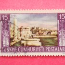 Vintage Collectable Turkish Postage Stamp depicting historic Ephesus ruins out of circulation