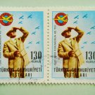 2 Postage Stamps Commemorating 40th Anniversary of foundation of Turkish Aeronautical Association