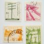 Turkish Postage Stamps 4 images representing development collectible vintage