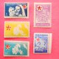 Turkish Child Protection Services Stamps 5 in different color and image collectible vintage