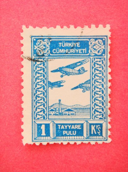 Turkish Aeronautical Association Donation Stamps Vintage Collectible