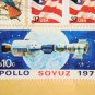 Partial Envelope with eleven United States Postage Stamps and Ink Postmark on it